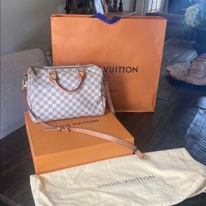 speedy bandoulière 30 damier azur